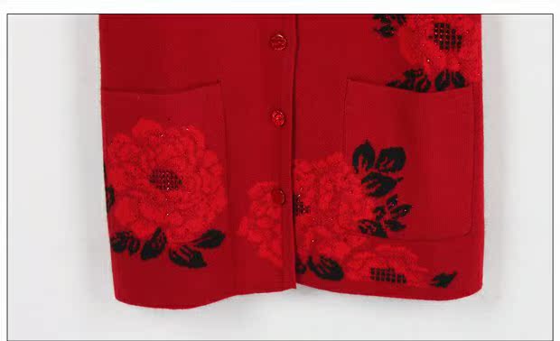 Thu đông 2018 áo len cashmere mới của phụ nữ áo len dày cardigan áo len trung niên hi Muxiang vest nữ - Áo len thời trang nữ đẹp