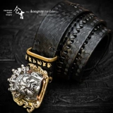 Медный кожаный ретро ремень ручной работы подходит для мужчин и женщин для отдыха, из натуральной кожи, китайский стиль