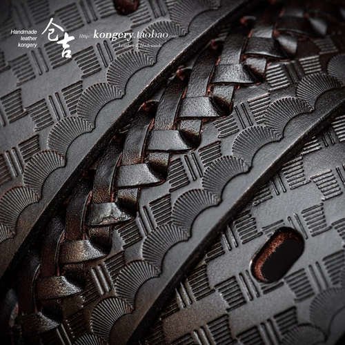 Медный кожаный ретро ремень ручной работы подходит для мужчин и женщин для отдыха, из натуральной кожи, китайский стиль