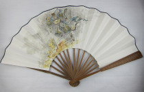 Pure hand-painted Chinese painting craft fan Pure hand-painted Gongbi freehand fan Custom Monkey King fan Four seasons fan