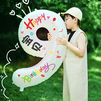 Белая цифровая наклейка, воздушный насос