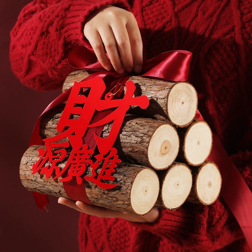 Окрашенные дрова и украшения для новых домов, переезжающих в новый дом. Дрова движутся и войдите в дом. Полный набор подарков для подарков для подарков 2024