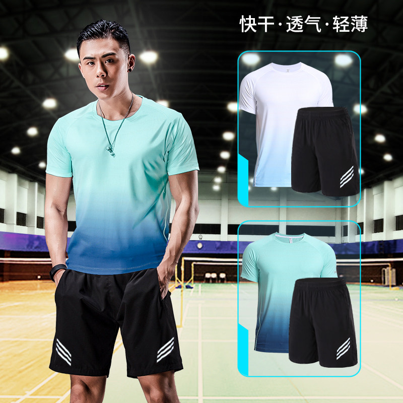 Badminton Suit Men's Customised Summer Speed Dry Overdraft Air Training Competition Suit Women Sports Suit Ping Pong Clothes Imprint