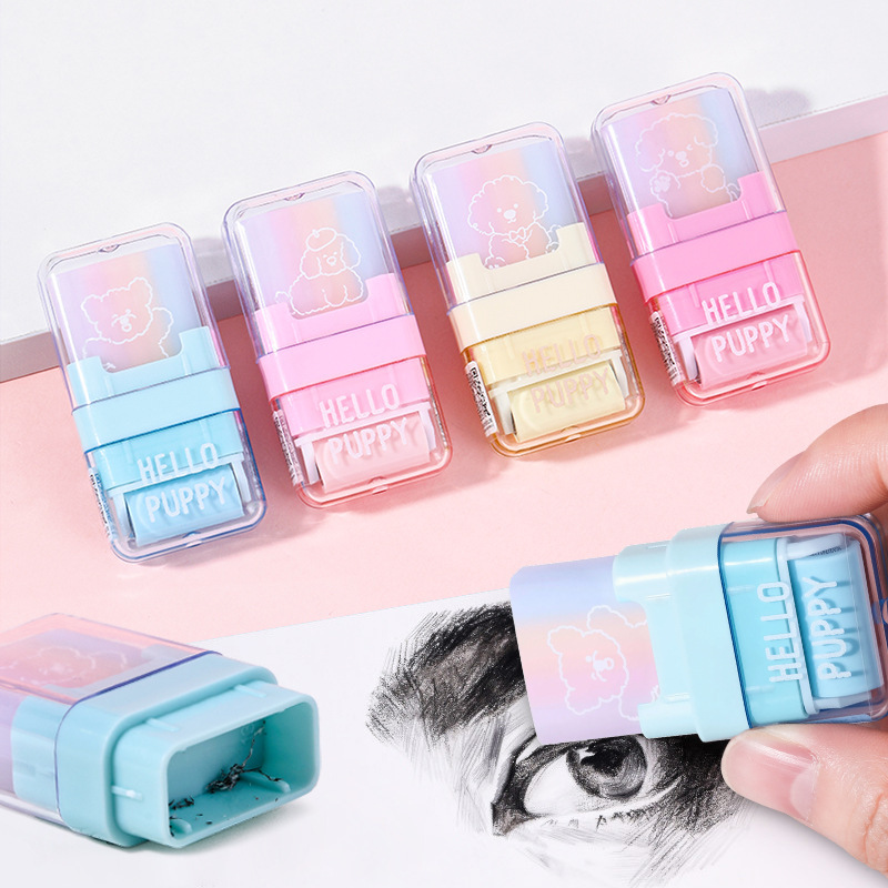 Yimulin Rainbow Roller Eraser Roll-Up Family Series High-Value Simple and Fun Student Eraser