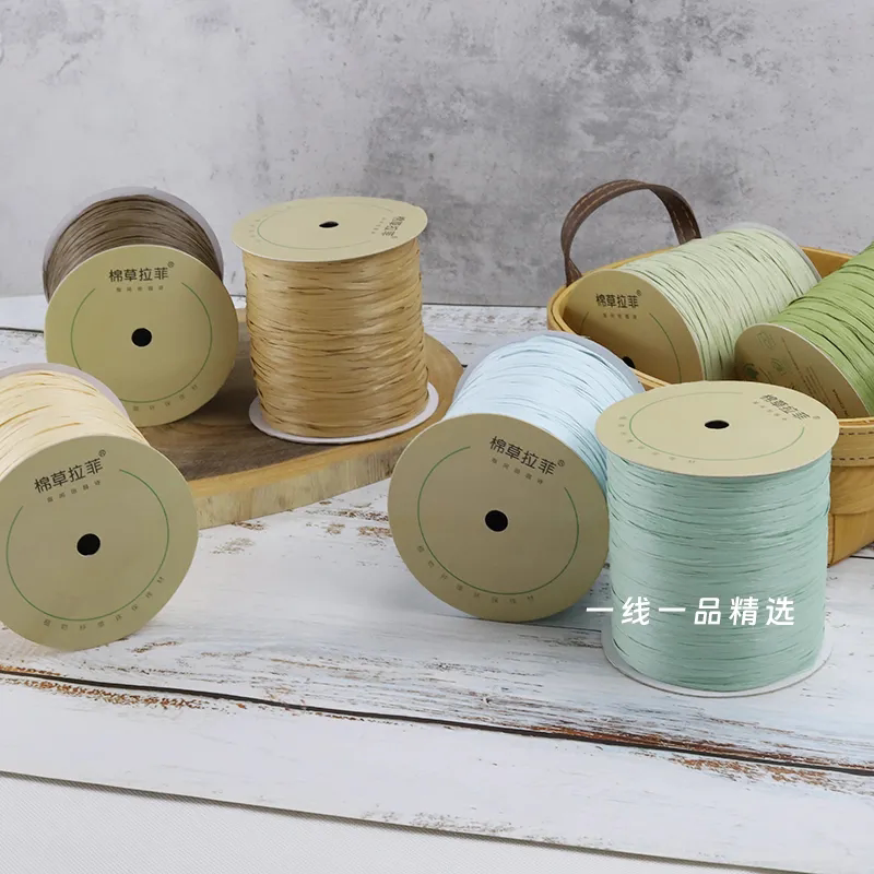 First-Class Standard Cotton Raffia Yarn for Crochet Bags and Hats, Genuine Product