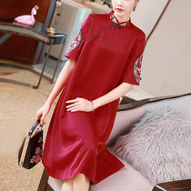 Chinese wind improvement qipao wedding can normally wear spring and summer mother-in-law wedding clothes young mother-in-law wedding mother dress