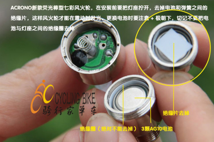 Lumière vélo - feux de Valve - Ref 2404001 Image 5