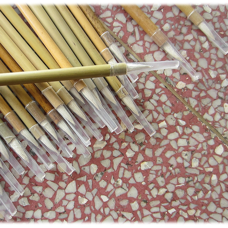 100 100 Loaded White Bamboo Pole Low Crotch Writing Brush Industrial Supplement Lacquer Pen Large White Cloud Brush Pen Painted Brush Pen