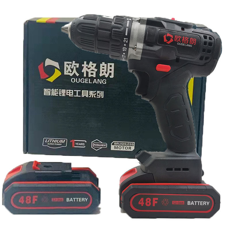Oğlang Brushless 48VF Rechargeable Electric Drill Small Electric Drill Multifunction Home Electric Screwdriver Electric Drill