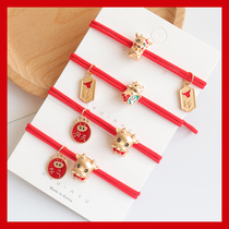 2021 is the year of the ox red Hairband year auspicious lucky red bracelet blessing bullish hair band