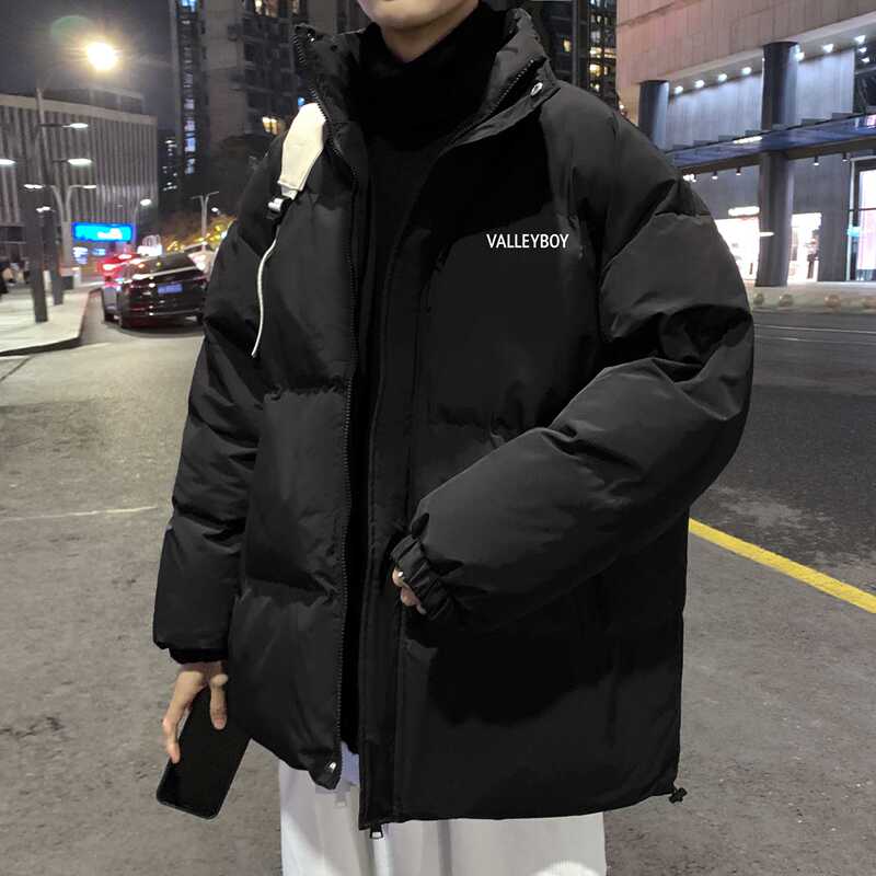 2024 New Winter down Jacket for Men, Casual Versatile Loose Fit, Large Size, Thickened and Warm, Youth Cotton Coat