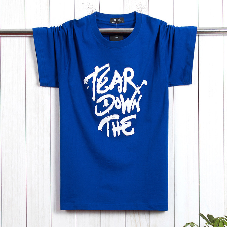 Mùa hè nam ngắn tay T-Shirts tăng chất béo nam áo nỉ nam áo t-shirt cực lớn mã 6XL mã