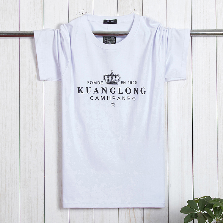 Thêm bông lớn nam t-shirt ngắn tay cộng với phân bón XL chất béo đơn giản quần áo chất béo nửa tay áo vòng cổ triều 6X