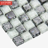 好有米 Маленькие частицы черного льда, треснувшая стеклянная мозаика, фоновая настенная плитка, КТВ, украшение для ванной комнаты