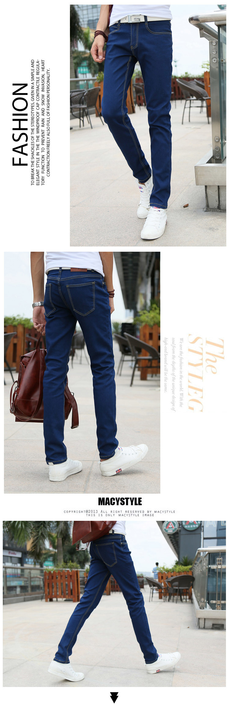 Jeans pour adolescent pieds Slim pour Quatre saisons - Ref 1465286 Image 31