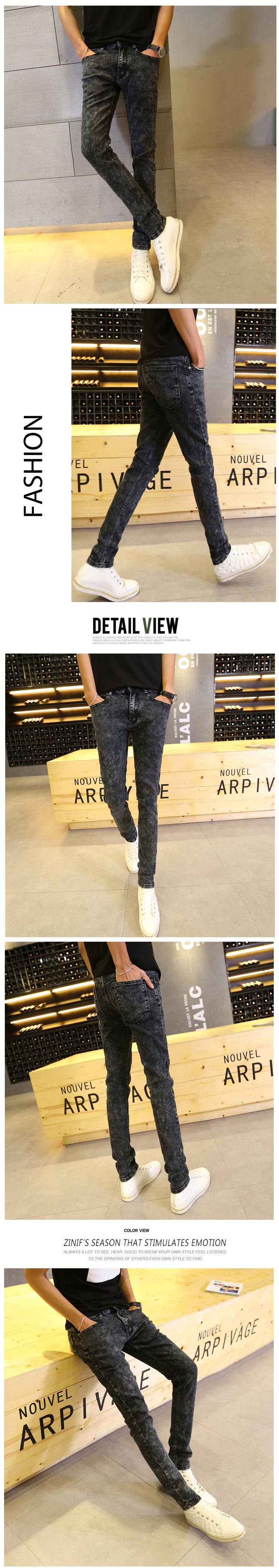 Jeans pour adolescent pieds Slim pour Quatre saisons - Ref 1465286 Image 22