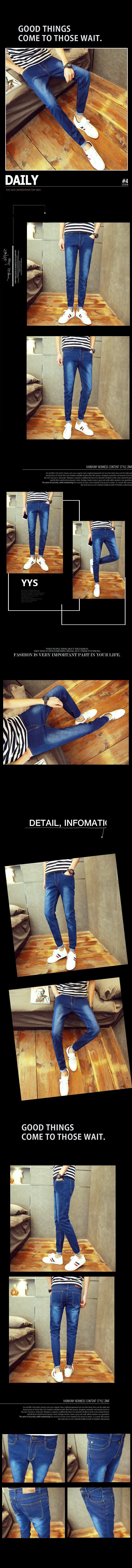 Jeans pour adolescent pieds Slim pour Quatre saisons - Ref 1467720 Image 9