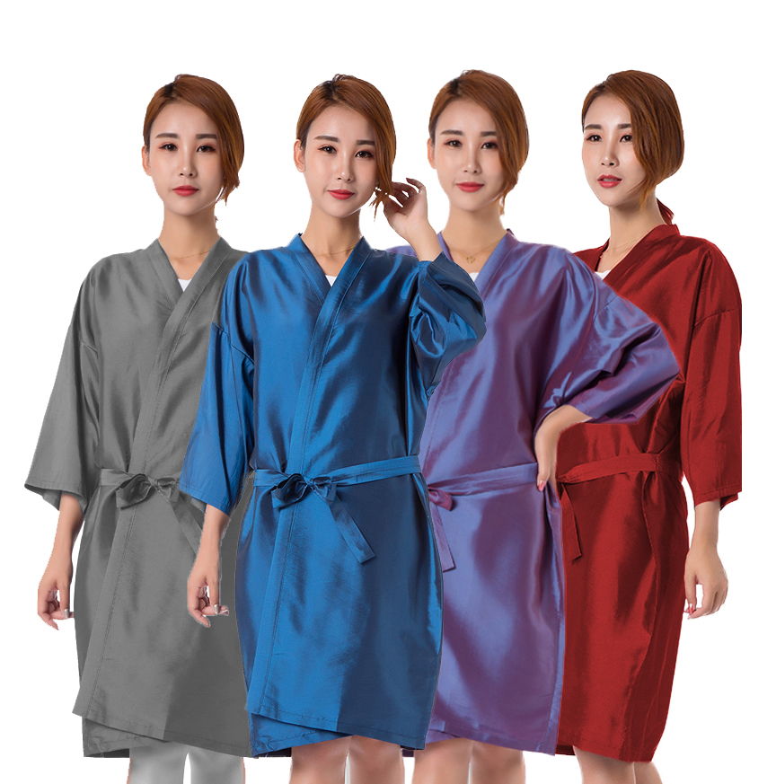 Haircut haircut Hair Dressing and Guest Gown Workwear Beauty SPA Conserved Hair Salon Gown SILK GOWN Silk Gown
