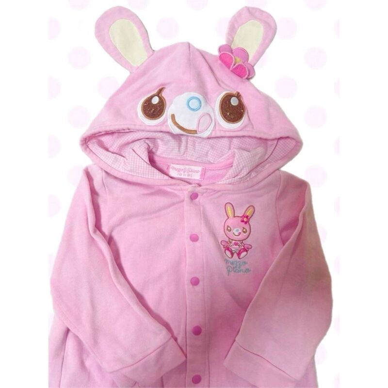 Japanese Style Petite Sweet Cute Soft Girl Pink Girl's Clothing Mp Replica Bunny Ear Hooded Button Cardigan Jacket Japanese Style Petite Sweet Cute Soft Girl Pink Girl's Clothing Mp Replica Bunny Ear Hooded Button Cardigan Jacket