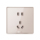Розетка Bull switch из розового золота бытовая стеклянная акриловая G62 cream wind 16A с пятью отверстиями и двойной панелью управления mini 4