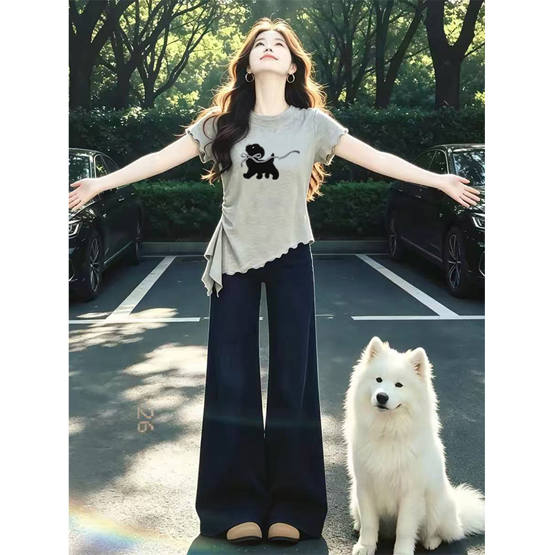 Beautiful and Unique Waist-Cinching Top for Women, 2026 New Summer Niche Design, Super Nice-Looking Short-Sleeved T-Shirt