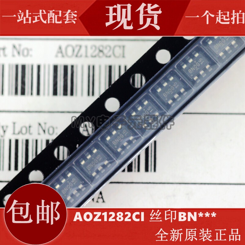 Original AOZ1282CI screen printed BN SOT23-6 1 2A adjustable DC-DC step-down chip