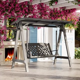 Качели, дорожная деревянная уличная качалка из натурального дерева