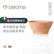 Hongyue Emperor Roman Italian brand Lisa series bowl Pot Pot Pot mocha white pottery two-color flower pot