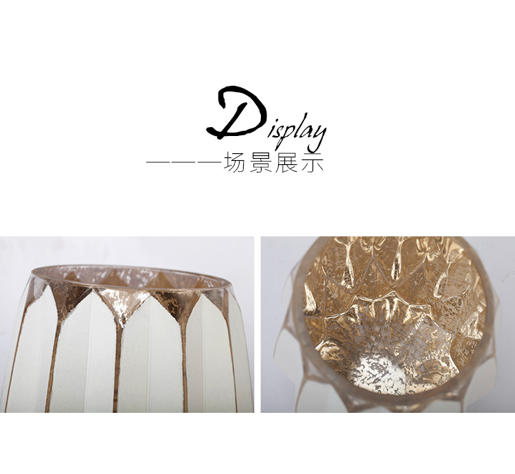 [Hong Yue] yêu quý gia đình bình hoa trắng nến cao cấp thủy tinh đơn giản hoa khô Bắc Âu - Vase / Bồn hoa & Kệ chậu trồng cây trong nhà