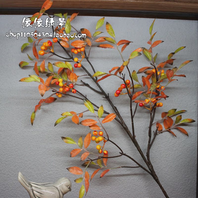 Cranberry Berry Berries Fruit Branches Simulation Flowers Fruits Branches Fruits American Shooting Props Nordic Fields Garden Autumn View Decorations-Taobao