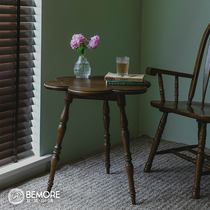 North American town American solid wood small side several living-room sofa corner a few bedrooms bed head cabinet small tea table retro table