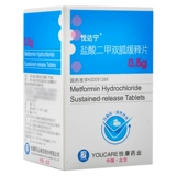 5 ящиков】 Юданинг -метформин гидрохлорид Установленный высвобождение таблетки 0,5 г*30 Таблетки/коробка