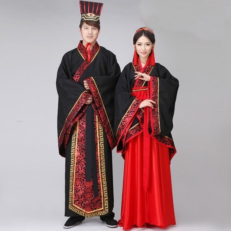 Kiểu Trung Quốc Trung Quốc Han đám cưới váy gió của Trung Quốc vài chiếc váy cưới dressred đỏ cổ váy kẻ bắt nạt cũ gió chàng trai trẻ được cải thiện chiếc váy cưới