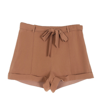 (Live Exclusive) TethoBao big code womens clothing 2021 summer new fat mm Korean version loose pure color high waisted shorts