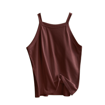 Halter neck camisole women's modal base thread inner short design niche outer wear sleeveless top summer
