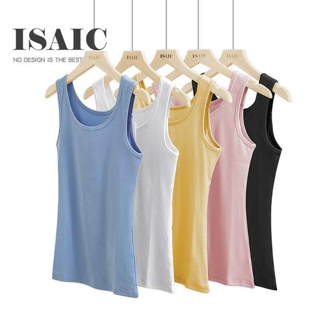 Brand inner wear pure cotton camisole female inner wear spring and autumn black large size fat MM tight top outerwear tide