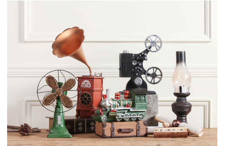 Phong cách Bắc Âu thủ công sáng tạo tủ TV phòng khách tủ rượu nhà Mỹ retro mềm trang trí nhỏ đồ trang trí nhỏ decor phòng khách
