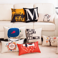 Bắc âu linen phong cách đệm gối sofa gối văn phòng gối vuông với lõi dải gối tựa lưng thắt lưng gối