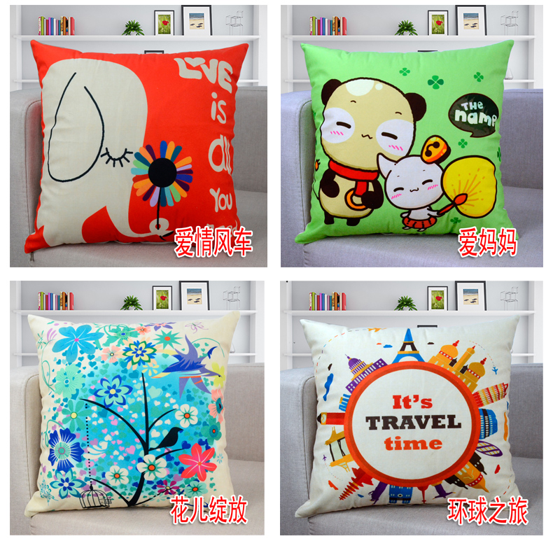 Gối đệm hoạt hình gối giường sofa eo xe thắt lưng gối văn phòng thắt lưng đệm gối gối đệm Gối ngủ văn phòng mua ở đâu