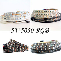 5V 5050RGB bare board epoxy waterproof colorful LED light bar 60 beads of rice charging treasure TV color change light strip