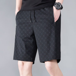 Ice Silk Pants for Men, Summer Casual Men's Shorts, 2025 New Style, Large Size, Trendy, Quick-Drying, Sports Five-Point Shorts for Outdoor Wear