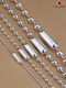 Large silver bead chain thick 2-6mm round bead necklace 925 sterling silver chain men's and women's clavicle chain long large and small bead chain