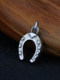 Big clumsy design solid horseshoe small pendant for men and women new s925 sterling silver retro gold-plated handmade original individual pendant
