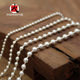 Large round bead chain necklace s925 sterling silver men and women couple plain chain single chain silver beads with chain bead chain without pendant