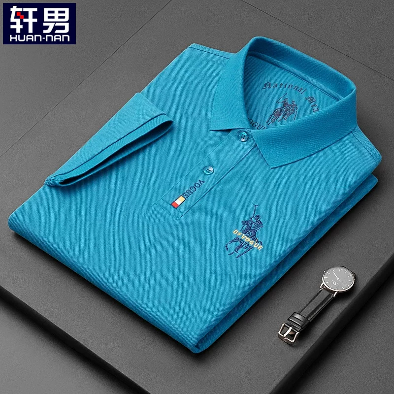 Cotton polo, summer trend T-shirt, with short sleeve, with embroidery, oversize