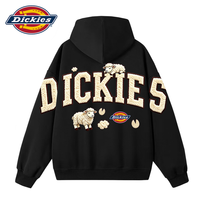 Dickies Year of the Sheep Cartoon Cardigan Sweatshirt Men's Autumn and Winter 2026 New Couple's Printed Hooded Jacket