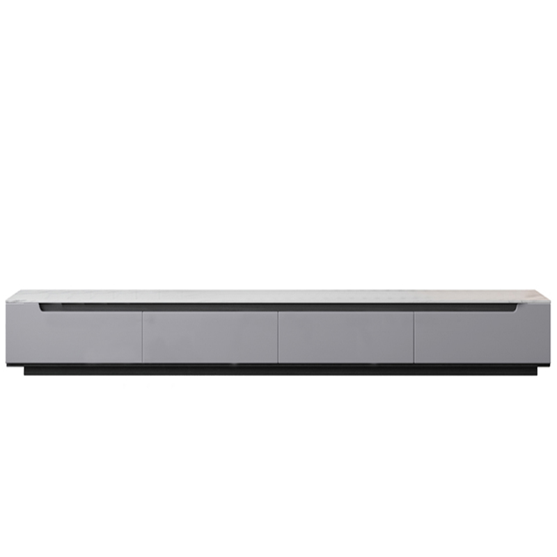 Rock plate marble tea table TV cabinet Composition modern minimalist living-room light lavish minimalist grey baking lacquered ground cabinet suit