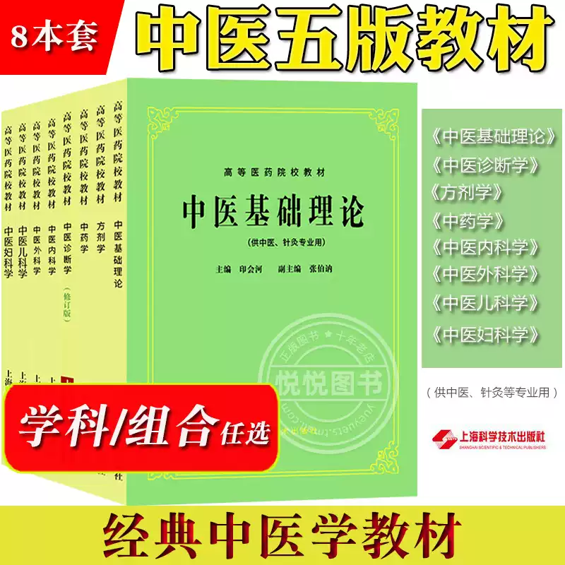 中醫基礎理論+中醫診斷學+方劑學+中藥學+中醫外科學+內科學+兒科學+婦