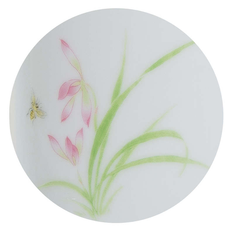 By patterns of jingdezhen ceramic filter cups with cover cup office cup gift cup household can be customized LOGO