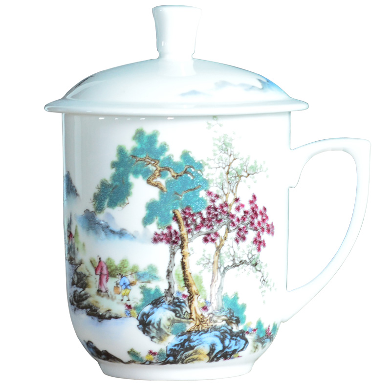 The Clean up ceramic cups with cover ipads porcelain jingdezhen ceramics water cup personal gift mugs custom office meeting